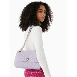 NWT KATE SPADE Natalia Medium Flap Shoulder Bag LILAC FROST; $479 tag attached